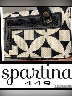Spartina 449 Full zip security wristlet wallet🖤 EUC